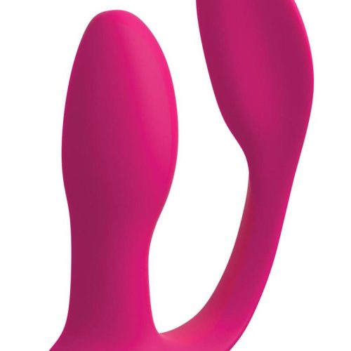 3Some Double Ecstasy Silicone Rechargeable Vibrator with Remote Control - Pink