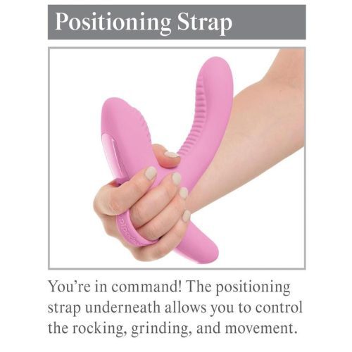 3Some Rock N Grind Silicone Rechargeable Vibrator with Remote Control - Pink