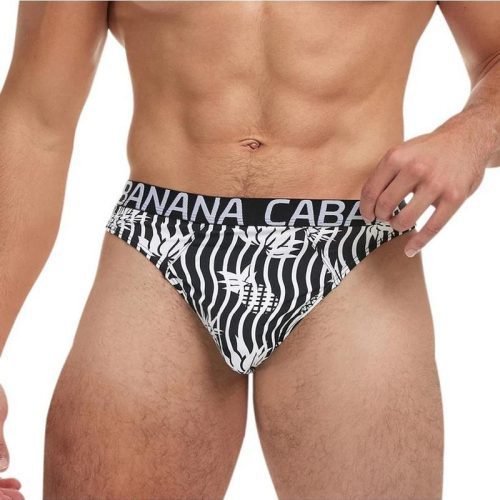 Banana Cabana Thong - Black/White - Large/XLarge