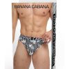 Banana Cabana Thong - Black/White - Medium/Small