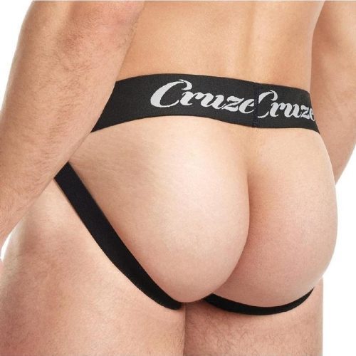 cruze buckle up zipper jockstrap small medium black