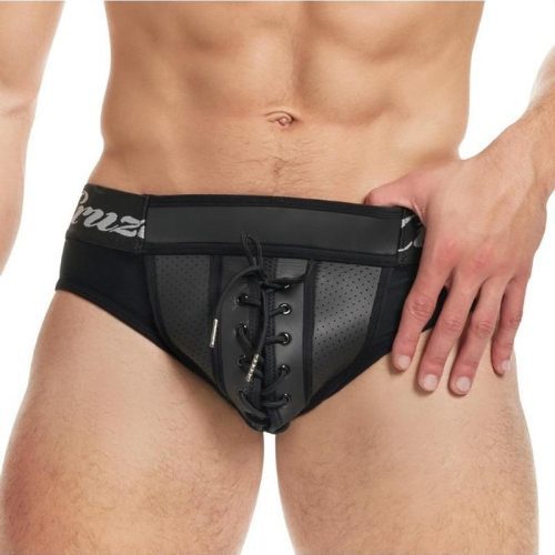 Cruze Kick-Off Lace Up Brief - Black - Large/XLarge