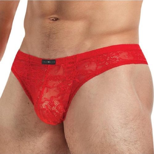 Lace King Lace Bikini - Red - Large/XLarge