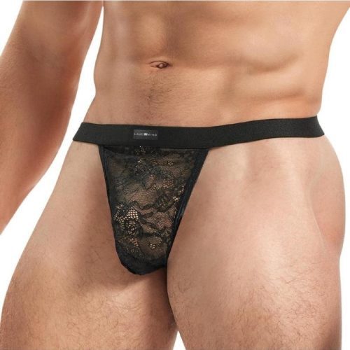 Lace King Lace G-String - Black - Large/XLarge