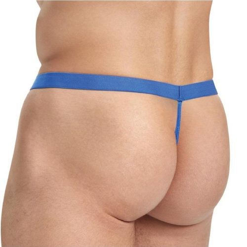 Lace King Lace G-String - Black/Blue - Large/XLarge