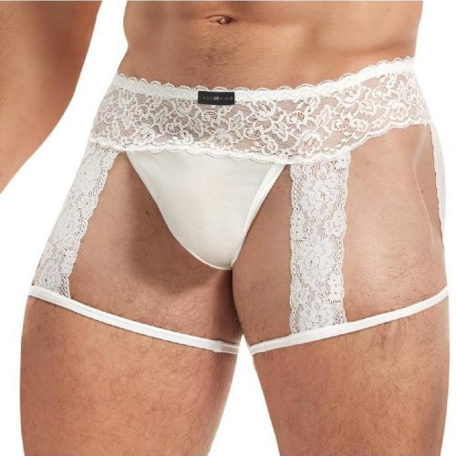 lace king men s lace and mesh garter panty s m white b86aec2a 322e 42d7 9b48 0b5e2c0814cc