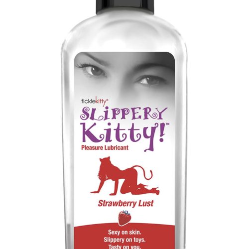 Slippery Kitty Flavored Water Based Lubricant Strawberry Lust - 6 Ounce