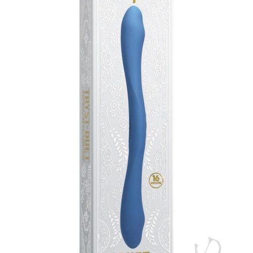 tryst duet rechargeable silicone double end vibrator with remote control blue a1618bc1 c4a1 451d bc9b c30a9e8d9a3f